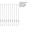 10Pcs Stainless Steel Wire Keychains 1/1.5/2mm Cable Loop Connecter