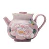 Pastel hand-painted teapot creative peony ceramic bubble teapot high-end women's special kung fu tea set single pot gift box