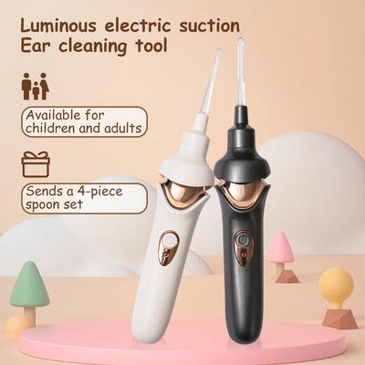 Electric Ear Pick Ear Wax Painless Cleaning Cleaner Device Removal Tool Vacuum Homeuse LED Light Suction Convenient Rechargeable