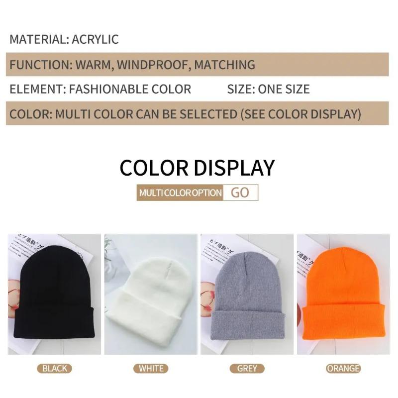 Winter Hats for Unisex New Beanies Knitted Solid Cute Hat Lady Autumn Female Beanie Caps Warmer Bonnet Men Casual Cap Knitted Hat
