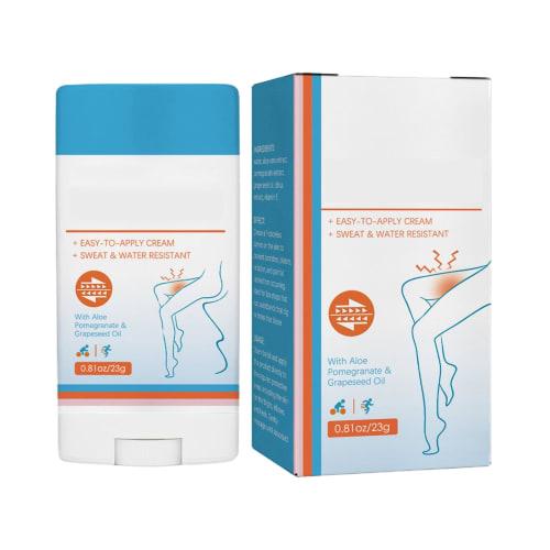 

Anti-chafing cream, anti-thigh chafing, protects skin, non-sticky, smooth, non-greasy, for toes, soles, lower arms, and heels. Anti-sweat skin rescue