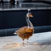 Botella de Exhibición de Whisky Decantador Forma de Ganso Pájaro Animal de Vidrio 3D Licor Esculpido para Exhibición de Bar Arte Dispensador de Vino Regalo para el Hogar Divertido Utensilio de Bar