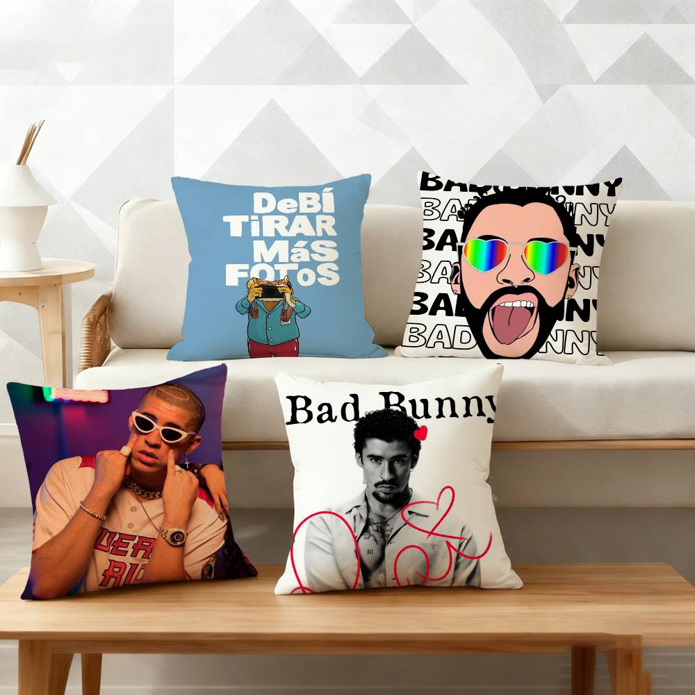 BBad BBunny DeBi DTMF Pillow Case for Sofa Living Room Home office Decor Protective Cover
