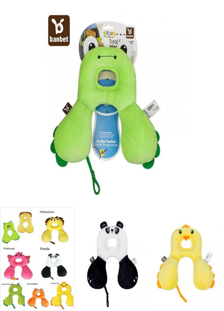Baby Car Neck Pillow With Cartoon Animal Designs For Comfort And Protection