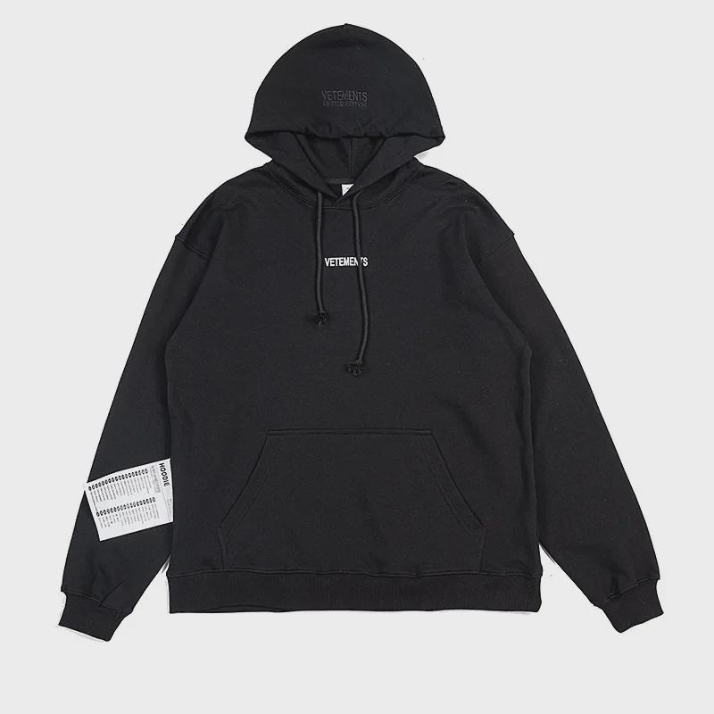 VET Large Watermark Sweater: High-Fashion VTM Print Unisex Loose Hoodie for Autumn