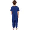 Unisex Kids Adaptive Clothing Jumpsuit Back Invisible Zipper for Easy Dressing Contrast Color with Pocket