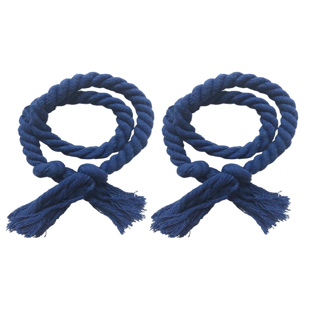 2PCS Curtain Tiebacks Wide Application Curtain Ties Anti-scratch Tassel Decor Cotton Flax Exquisite Curtain Ropes