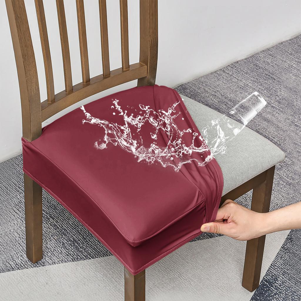 PU leather chair seat cover waterproof cross-border home dining chair cover half pack hotel pu leather chair cover cover