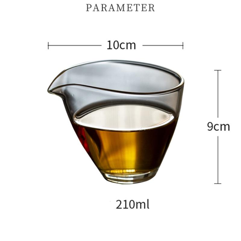 210ml Heat-Resistant Glass Fair Cup Thickened Glass Tea Sea High Temperature Resistant Tea Divider