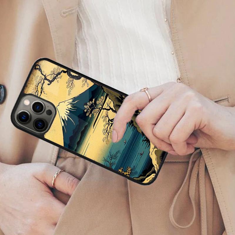 Japanese Wave Art Magnetic Phone Case For APPLE iPhone 17 Air 16 14 13 12 Pro Max 15 Plus Wireless Charge With MagSafe Cover