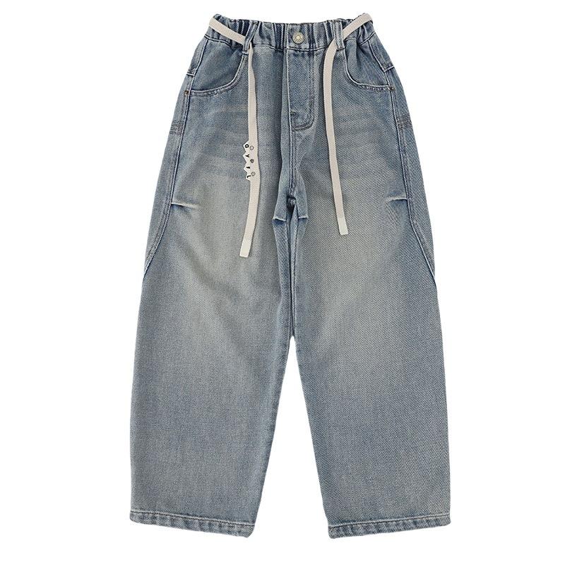 Boys' Straight Leg Jeans Spring and Autumn Loose Casual Pants Boys' and Children's Pants