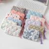 New Plaid Bow Coin Purse Zipper Coin Pouch Women Small Makeup Bag Headphone Data Cable Lipstick Pouch Cute Wallet Cute Purse