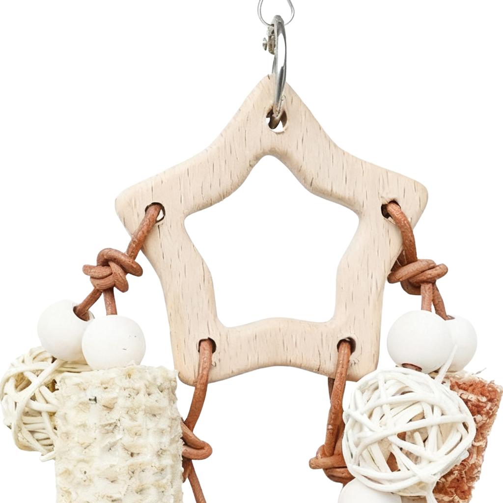 Parrot Chew Toys Wooden Fruit String Pinecone Corn Cob Cork Bird Cage Accessories Tooth-grinding Bird Toy For Small Medium Birds