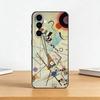 Geometric Bauhaus A-Art Phone Case Black Silicone Soft For Samsung Galaxy A73,A72,A71,A70,A53,A52,A51