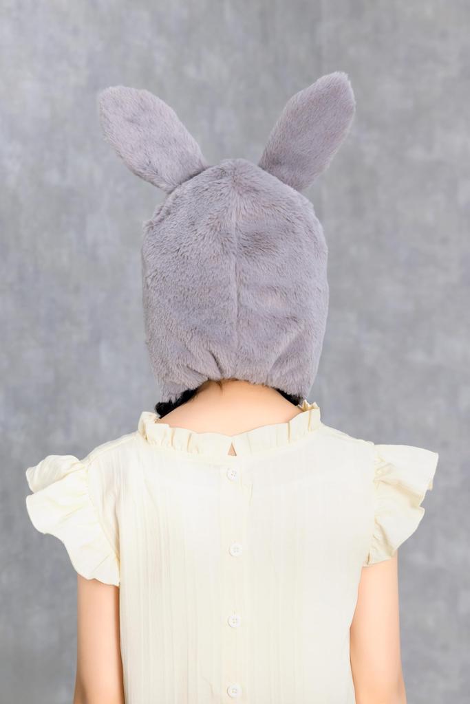 Clearstone Cosplay Halloween Fluffy Gray Headgear, Bunny, Kids,