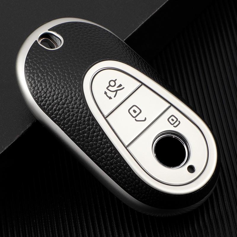 Mercedes-Benz S-Class Key Cover: Leather Grain Case for S400L/S450L/S500L
