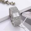 Luxury Ladies' Square Quartz Watch - Casual Stainless Steel with Diamond Accents