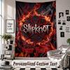 Wall Hanging Tapestry With Custom Name & Text, Slipknot Decorative Tapestry For Bedroom