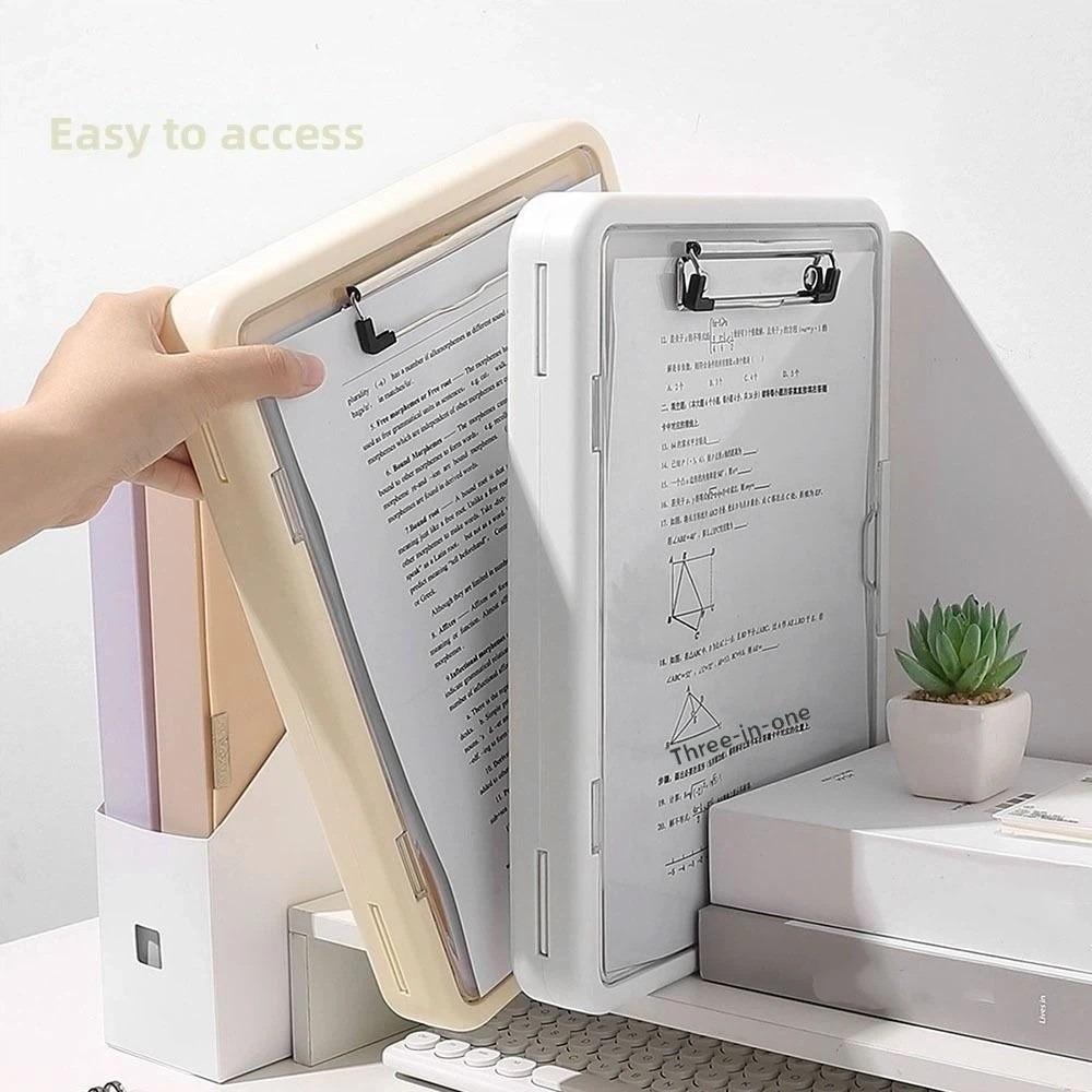 with Storage A4 Clipboard Large Capacity Document Organizer Multi Functional Folder Student Use