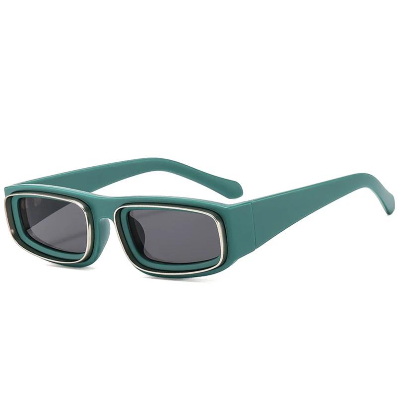 Men Small Rectangle Punk Sunglasses Luxury Brand Vintage Retro Square Sun Glasses UV400 Protection Shades