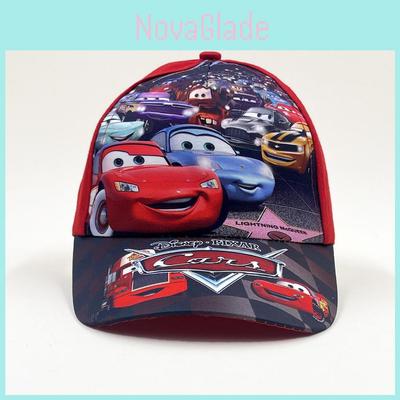Cartoon Cars Pattern Childrens Baseball Cap Summer Sun Protection Breathable Sun Hat For Kids