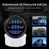 AD 52mm 3 in 1 Auto Gauge Water Temperature Oil Pressure Voltage With Alarm 1/8NPT Oil Press Water Temp Sensor For Car 12V 24V