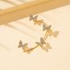 Chic Left Ear Butterfly Ear Cuff For Women Gold Alloy Plating Accessory Fashion