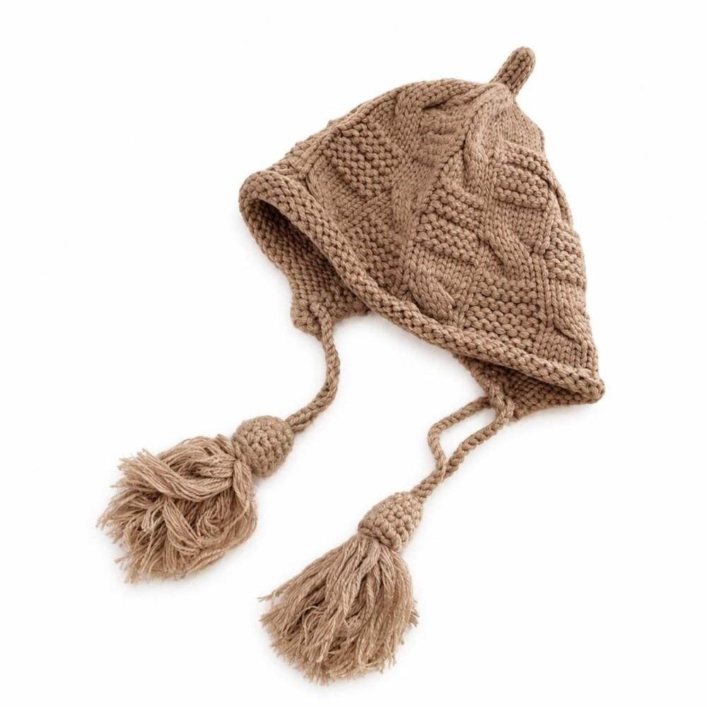 Thick Kids Knit Cap Windproof Pullover Winter Hat Cute Ear Protection Cap Winter