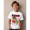 European sizes Rawr Means I Love You In Dinosaur Valentine's Day Novelty Awesome Graphic Kid T-Shirt Cute Kid T Shirts Street Style Tees Tops for Kid