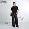 Peacebird Men's Textured Wide-Leg Trousers