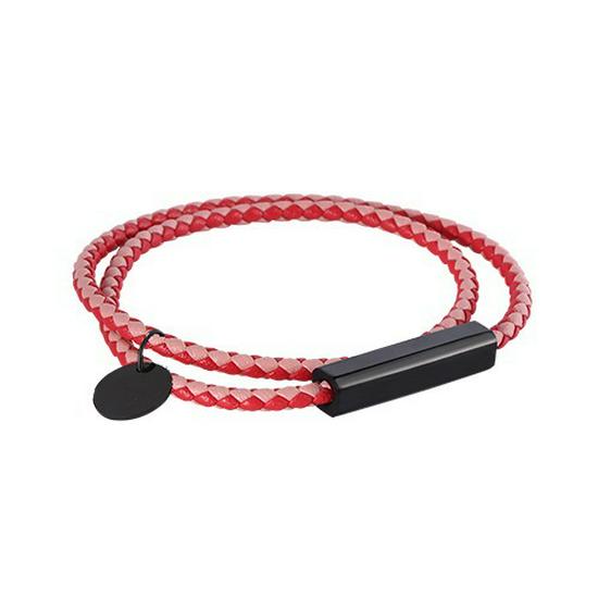 Dual-Strand Black Titanium Steel Clasp Bracelet with Graded Magnetic Buckle - Japanese & Korean Style, Unisex, Laser Engraved.