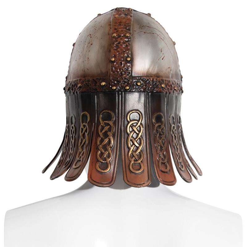 Medieval Renaissances Barbute Plastic Knights Templars Crusader Armour Helmet Halloween Costume Props Half Face Mask
