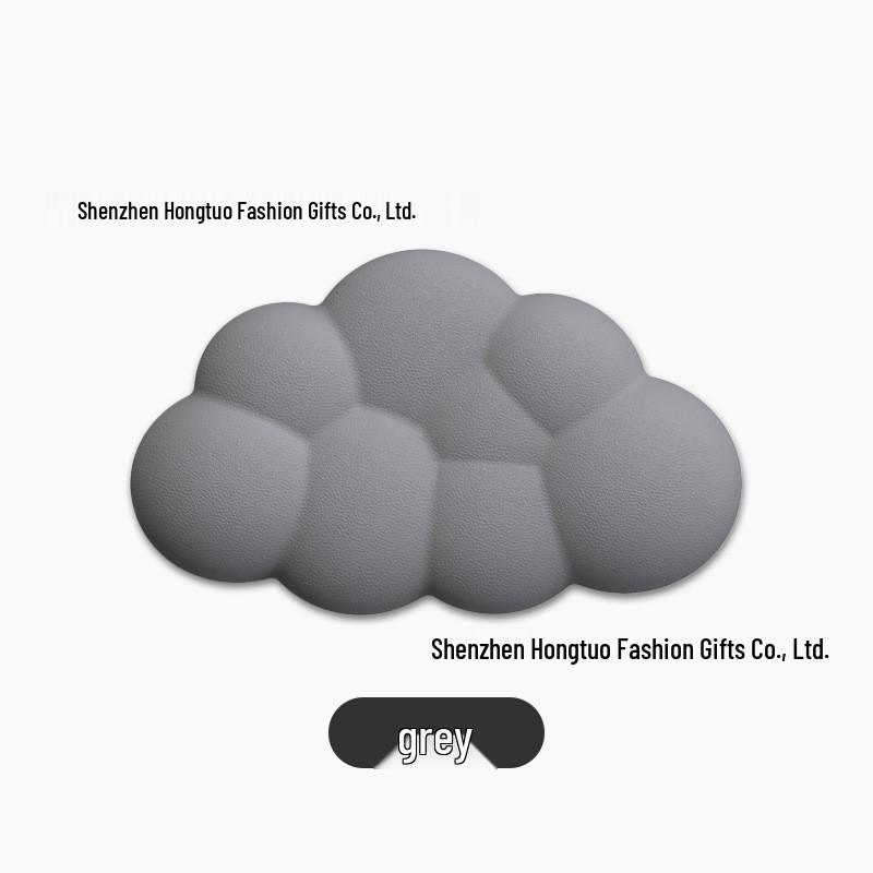Cloud Leather Mouse Pad & Memory Foam Wrist Rest - Non-Slip Silicone Keyboard Support