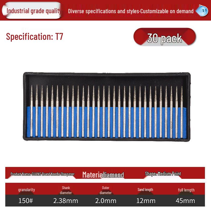 Lin Guang Diamond Electroplated Grinding Needle for Jade Carving and Mold Polishing