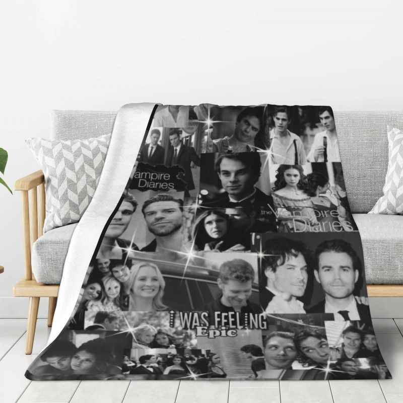 Coperta Personalizzata The Vampire Diaries Morbido Pile Primavera Autunno Calda Flanella Plaid per Divano Casa Camera da Letto Trapunta