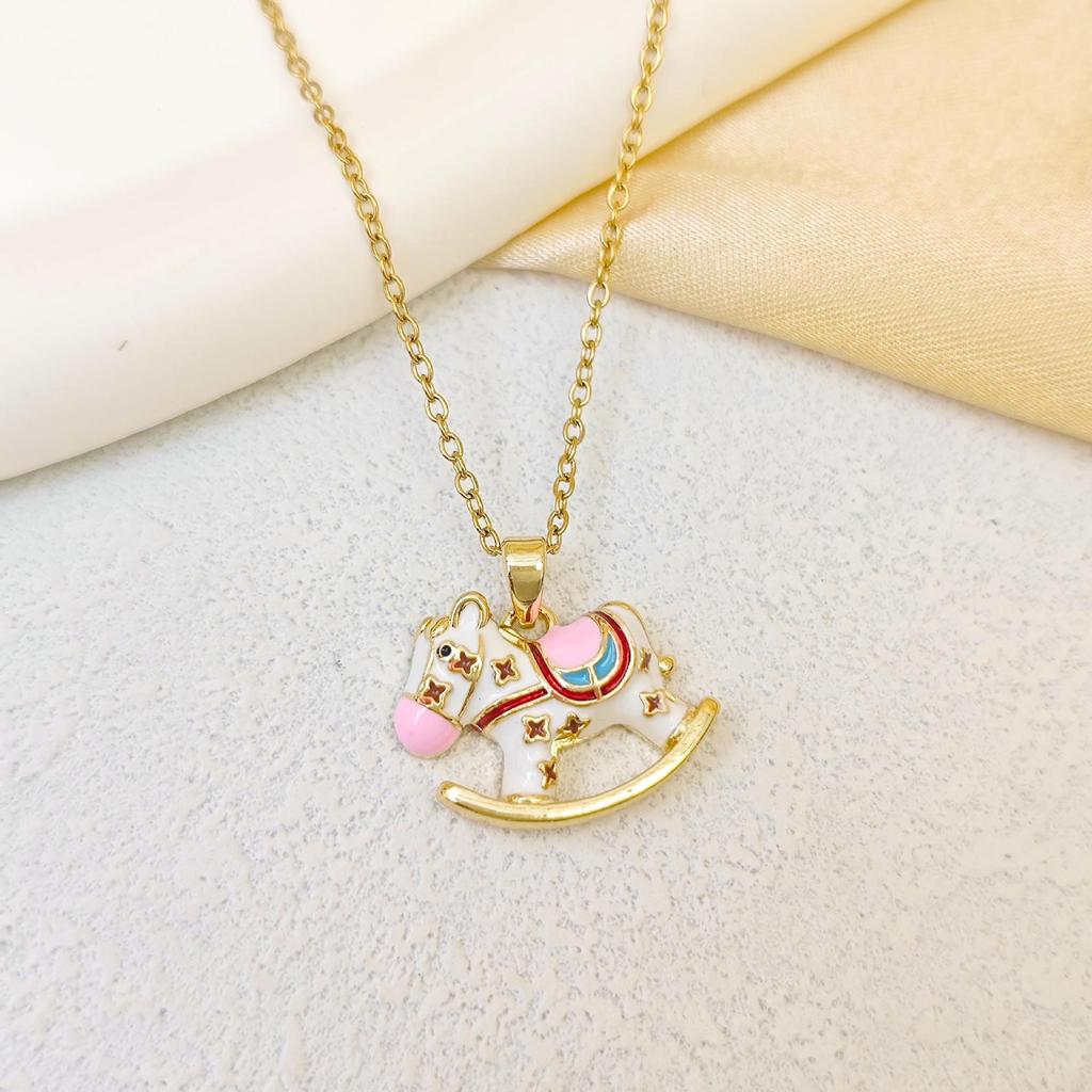 Women's Cloisonné Enamel Necklace - Ma Dao Cheng Gong INS Style, Versatile Celebrity Collarbone Chain