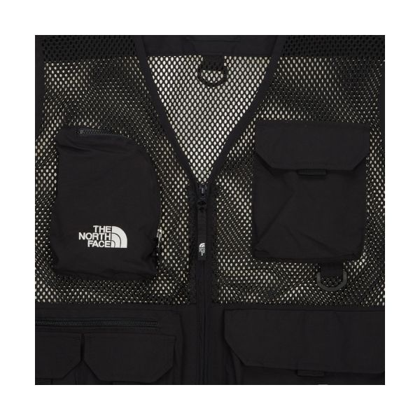 The North Face Logo V-Neck Zip Vest Men Vests Black NV5VR02A