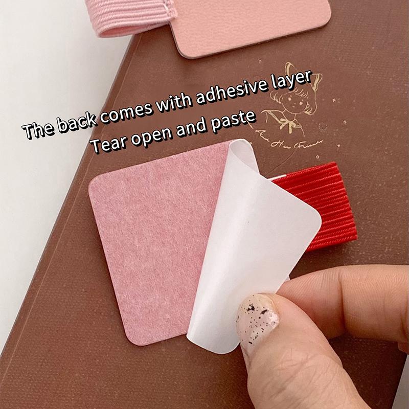 Pen Loops Pencil Holders Self-Adhesive Pu Leather Pad For Stylus Pencil Books Notebooks Anti-Lost Anti-Fall Elastic Loops
