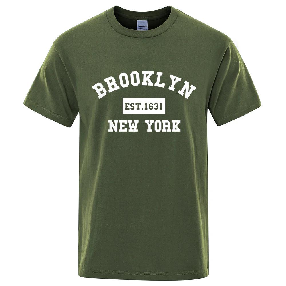 Brooklyn East 1631 New York Men's Casual Cotton Summer T-Shirt