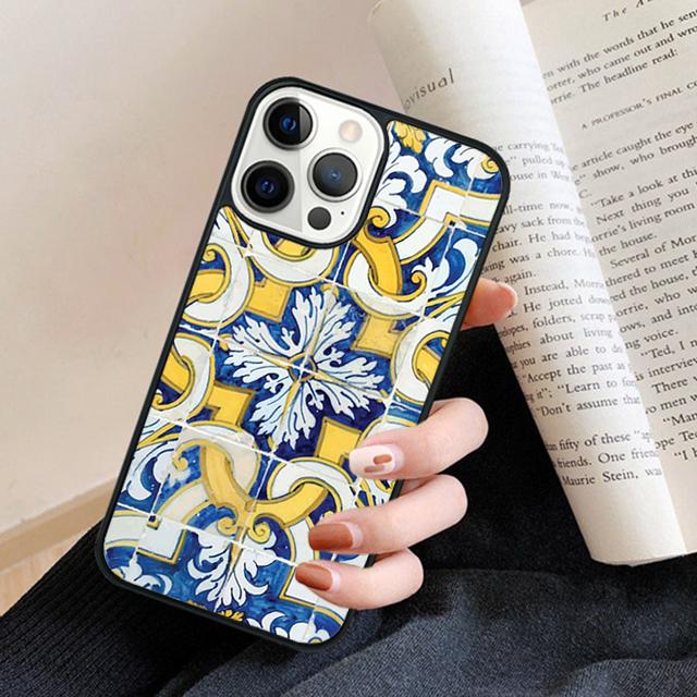 Portuguese Tiles Phone Case Cover For iPhone 17 Air 16 15 14 plus 12 13 pro max coque Shell Fundas