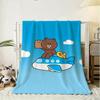 KINGDOM L-LINE F-Friends Throw Soft Flannel Throw Blanket, Lightweight Breathable Summer Nap Blanket For Home Travel Cozy Decor
