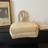 Woven Straw Tote with Tassel Accent and Spacious Interior for Summer Beach or Casual Daily Use