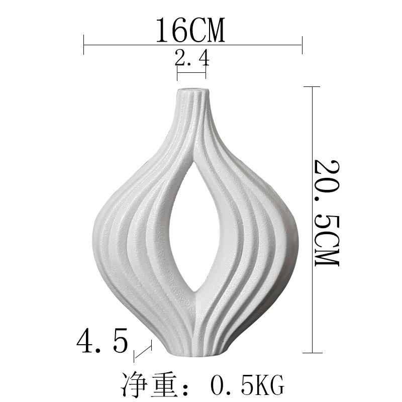 Nordische Stijl Keramische Vaas Eenvoudig Cadeau Handwerk Ornament Creatieve Hydroponische Gedroogde Bloem Bloemstuk