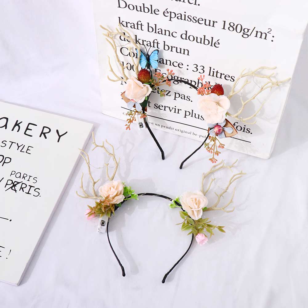 Party Decorations Photo Props Elk Ears Headband Fairy Deer Ear Women Hair Wear Glowing Headband