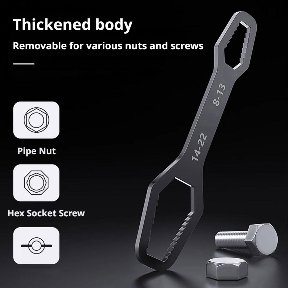 Small Ultra Hard Steel Wrench Multifunctional Double Headed Self Tightening Wrench Versatile Plum Blossom Universal Wrench