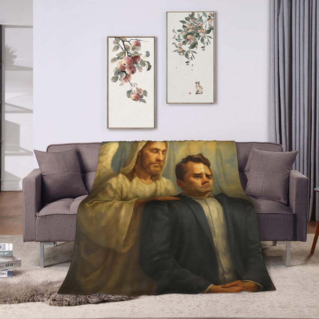 Charlie Kirk Angelic Advocate Soft Blanket  Travel Office Plush Throw Blanket Fashion Couch Bed Flannel Bedspread Sofa Bed Cover