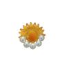 Van Gogh-Inspired Retro Enamel Brooch: Apricot Sunflower, Sun & Moon Diamond Corsage Accessory