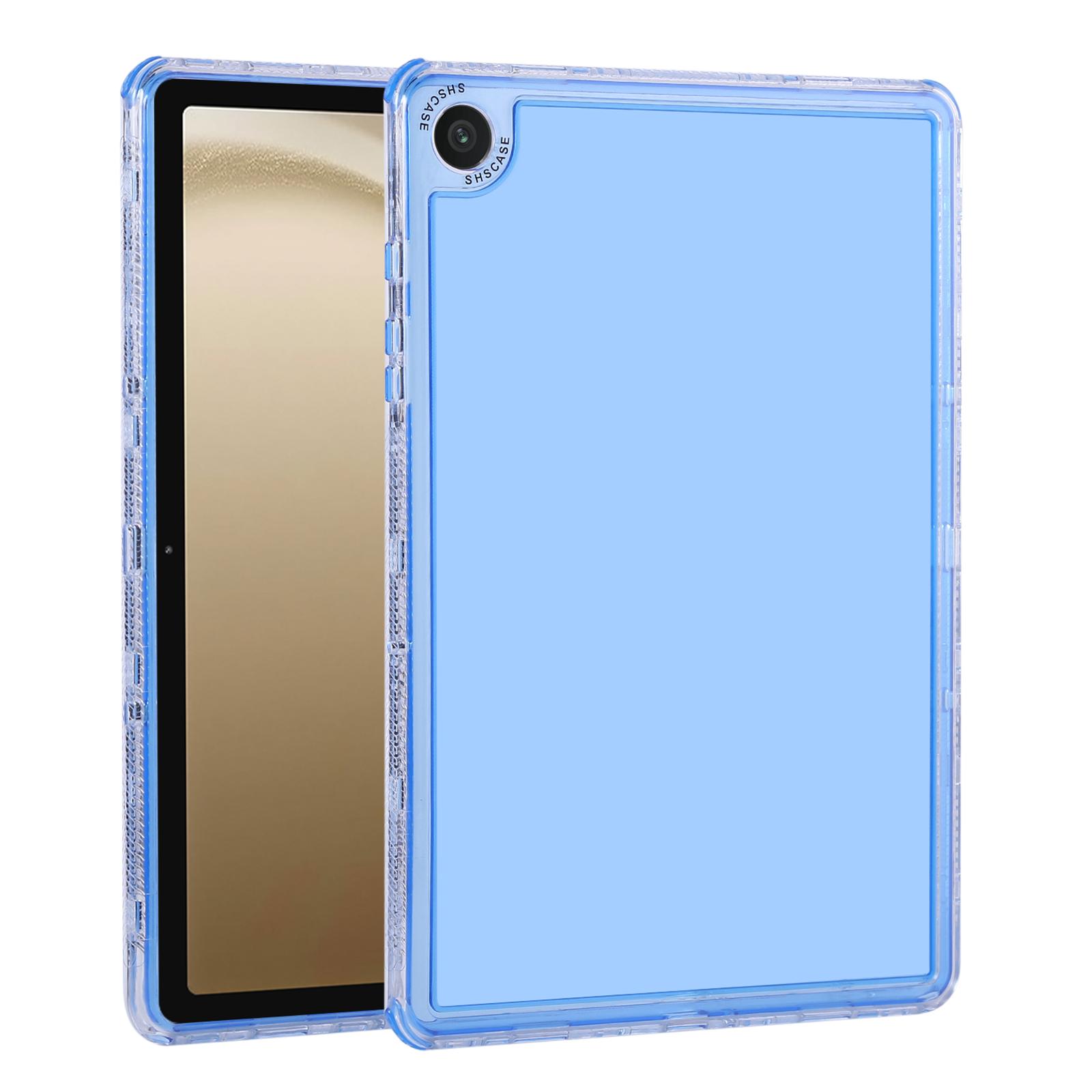 

For Samsung Galaxy Tab A9+ Clear Case 3 in 1 PC+TPU Shockproof Tablet Cover Blue