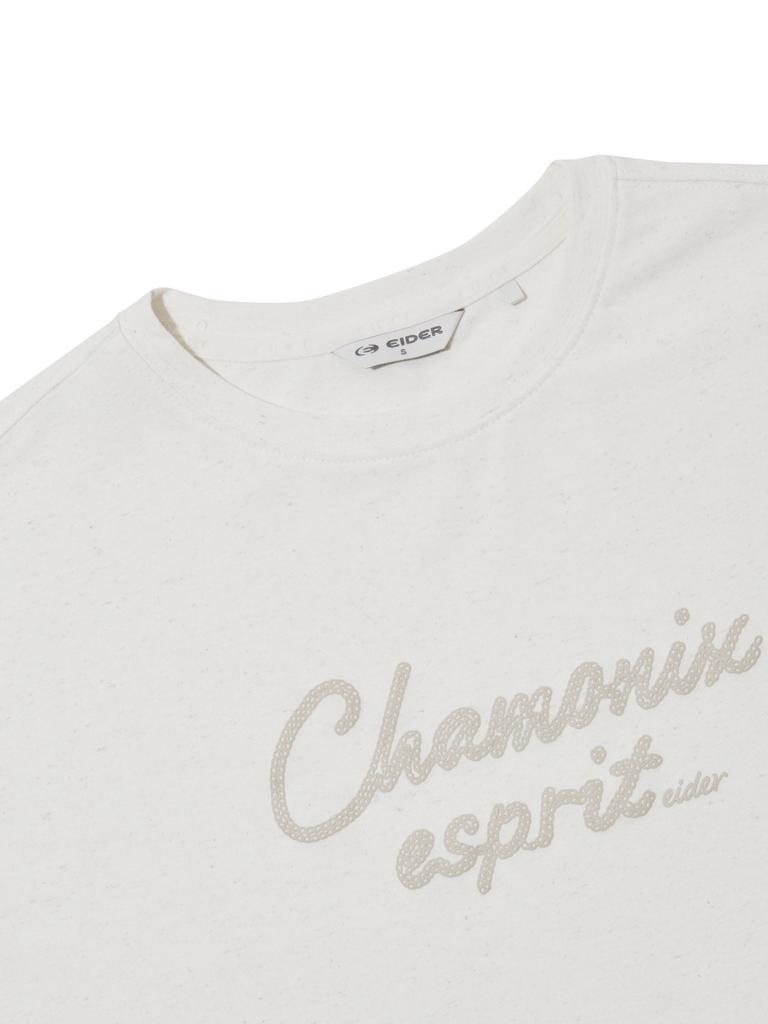 EIDER Tech Linen Women'S Short Sleeve Round Neck T-Shirt_Cream