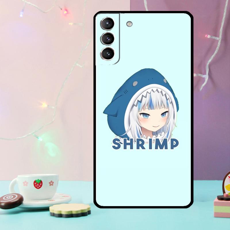 Anime Hololive Gawr Gura Phone Case For Samsung Galaxy S24 S25 Ultra S21 S22 S23 Ultra S9 S10 S20 Plus S25 FE Cover